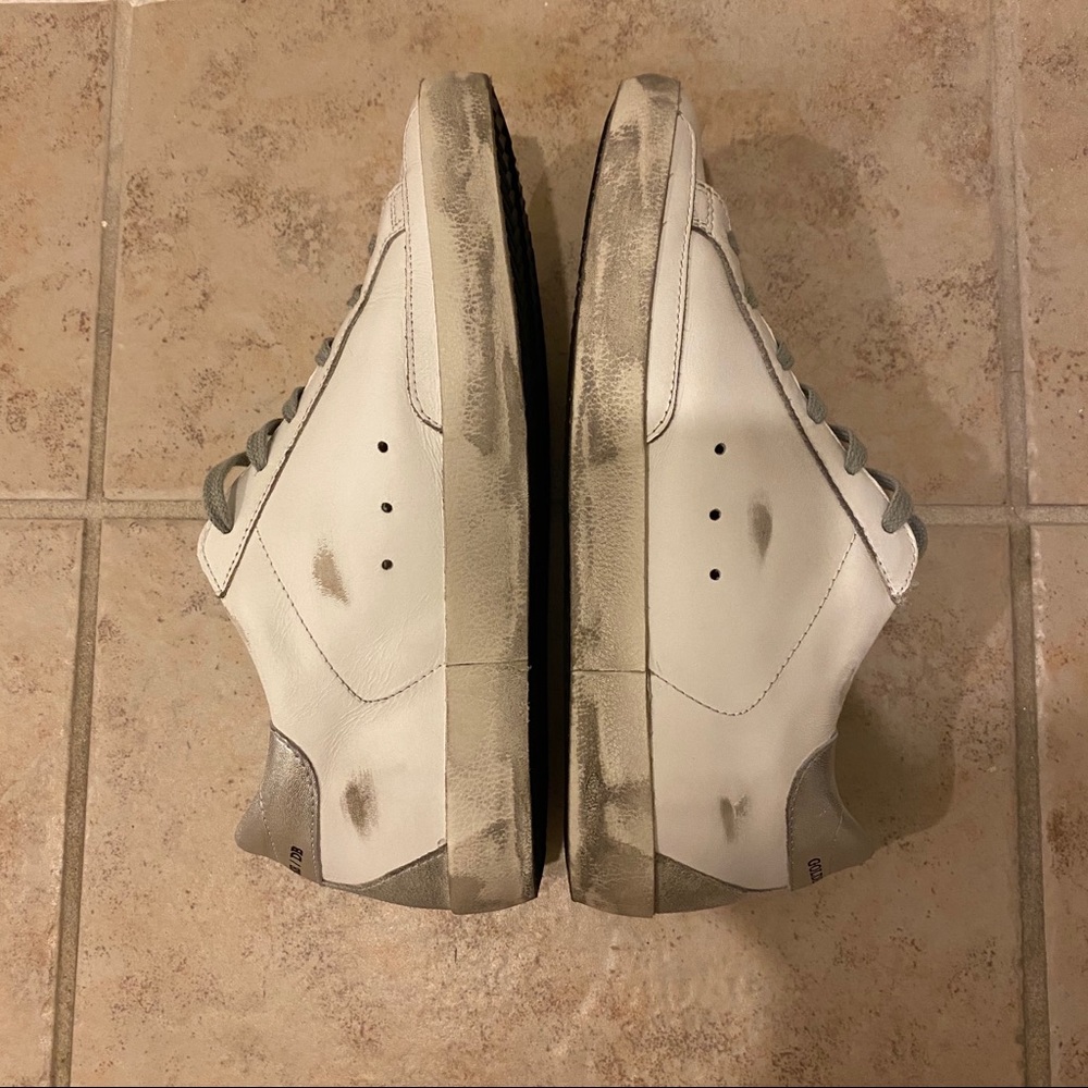 GOLDEN GOOSE SUPERSTAR SNEAKERS WHITE SILVER 38 - Picture 14 of 15